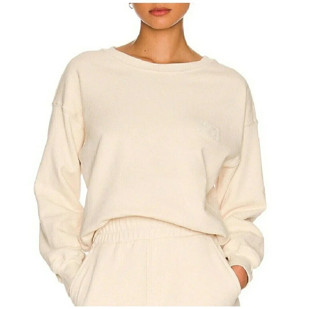 Well Being + Being Well Cropped Sweatshirt Women's Size M